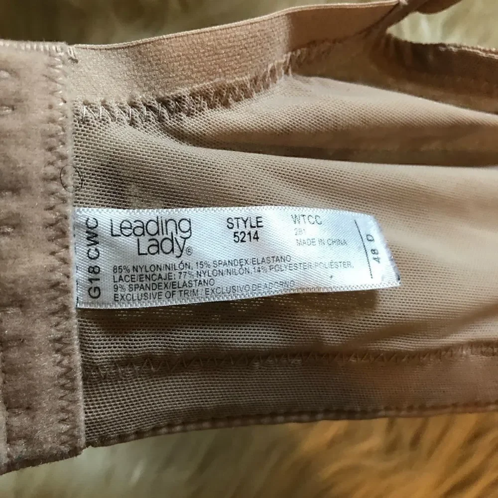 Leading Lady Balconette Contour Underwire Bra 48D